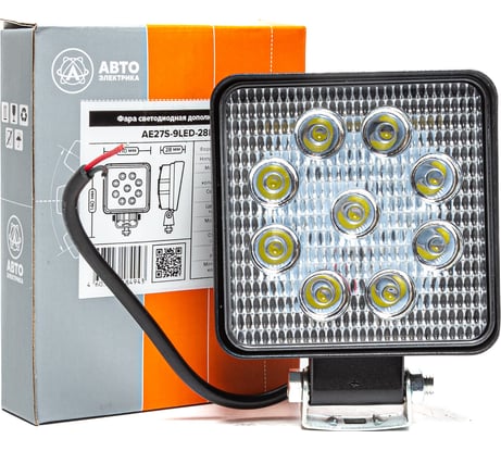 Фара рабочего света Автоэлектрика LED квадратная, рассеянный (ближний) свет 09.1928