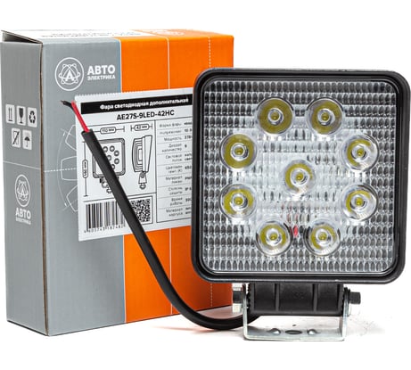 Фара рабочего света Автоэлектрика LED квадратная, направленный (дальний) свет 09.1881