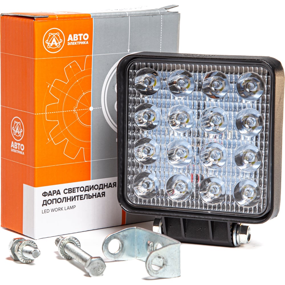 AVTOELECTRICA AE48S-16LED-42HC Фара Светодиодная Квадрат, Направлен. Свет, 16 Диодов,48w,(110х42х140) 12/24v