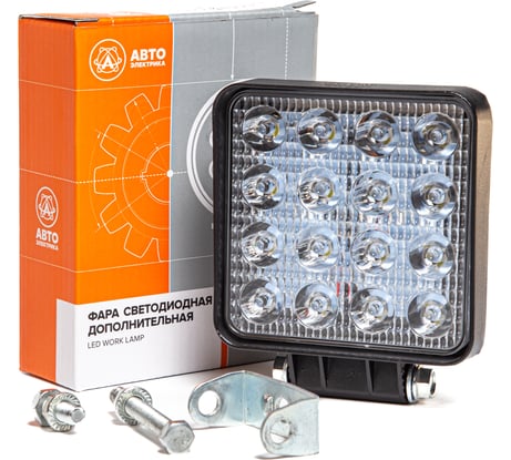 Фара рабочего света Автоэлектрика LED квадратная, направленный (дальний) свет 09.1884