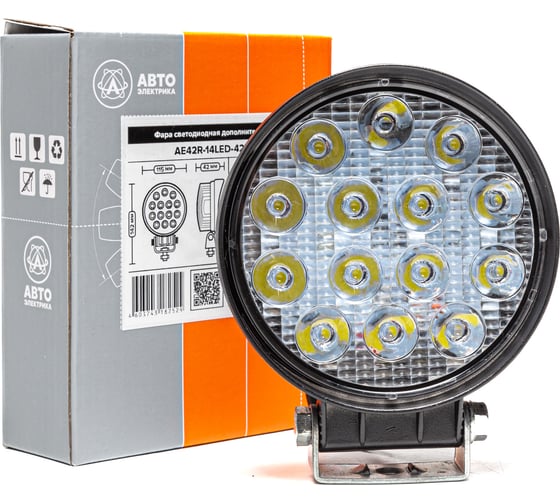Фара рабочего света Автоэлектрика LED круглая, направленный (дальний) свет 09.1890 1