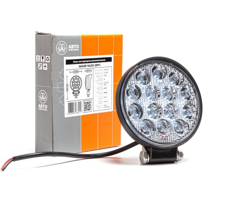 Фара рабочего света Автоэлектрика LED круглая, рассеянный (ближний) свет 09.2008