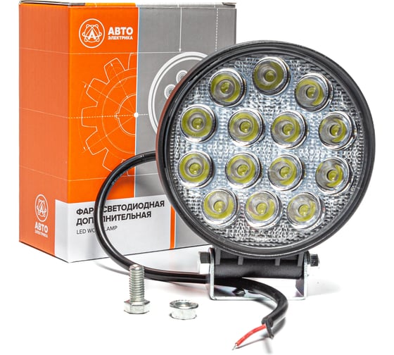 Фара рабочего света Автоэлектрика LED круглая, рассеянный (ближний) свет 09.1888