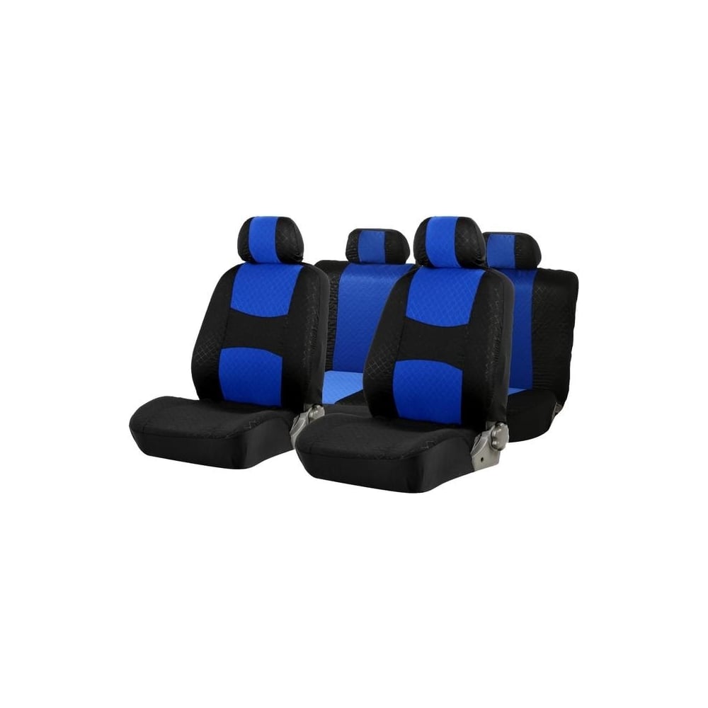 Авточехлы TORSO Premium универсальные, 9 предметов, чёрно-синий AV-4 ...