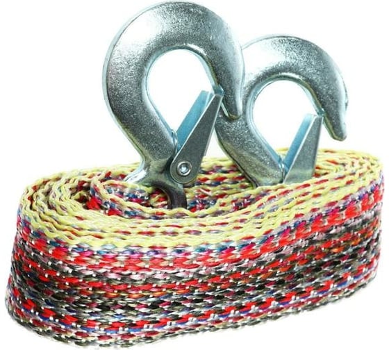 Буксировочный трос-лента TORSO 2.5 т, 4 м, 2 крюка 7152132 1