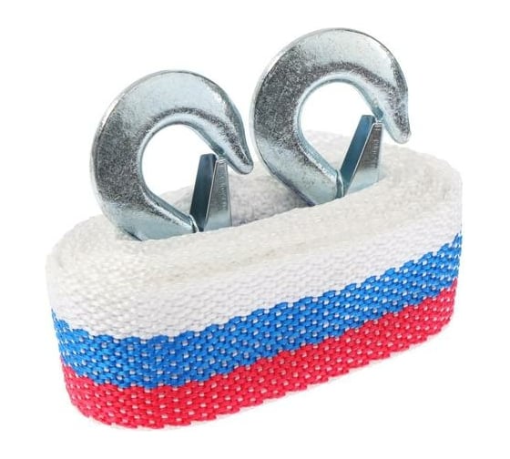 Буксировочный трос-лента TORSO Standart 5 т, 4.5 м, 2 крюка 1226950