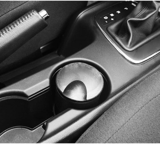 Пепельница для авто с крышкой TORSO 10х7 см, черный 859780