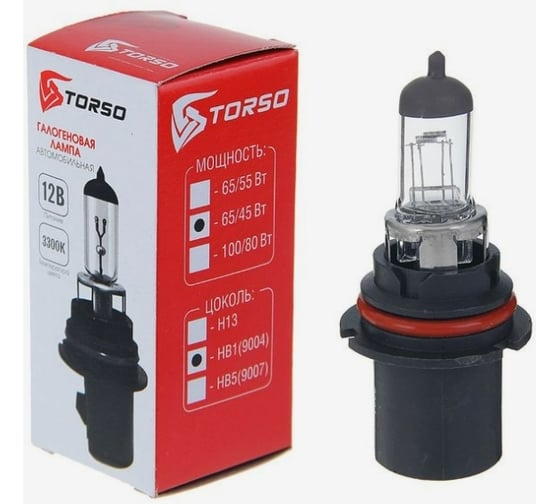 Галогенная лампа TORSO HB1, 3300 K, 12 В, 65/45 Вт 1066731