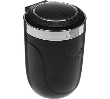 Пепельница для авто в подстаканник TORSO с подсветкой, черный 5182347