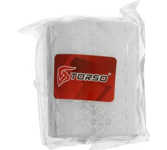 Светоотражающая самоклеящаяся лента TORSO белая, 5 см х 3 м 4330993