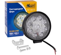 Светодиодная фара KRAFT 9LED 9-60V 27W (круглая) KT 700131