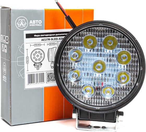 Фара рабочего света Автоэлектрика LED круглая, направленный (дальний) свет 09.1877 1