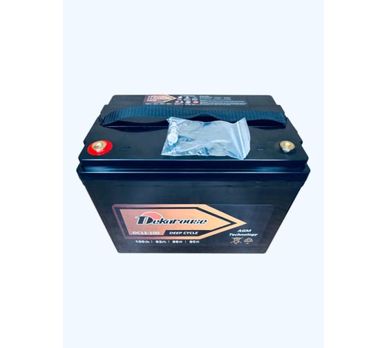Тяговый аккумулятор Dekarouse 100 Ач (AGM) прям. пол. 260х168х214 DC12-100