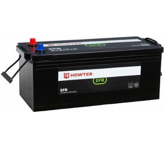 Аккумулятор автомобильный HOWTER EFB 225 А·ч, 1500 А, евро, 517х273х240 мм 464549