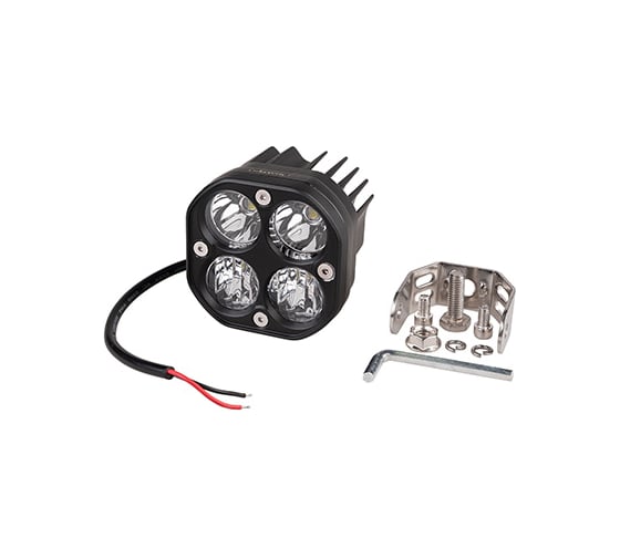 Светодиодная фара SKYWAY OFF ROAD 78х78х65мм квадратная 12V/30V 20W 6000К, 4 диода COMBO S07201124