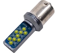 Автолампа SKYWAY диод S25 (P21W) 12V 18 COB диодов BA15s, 1-конт. белая S08201530