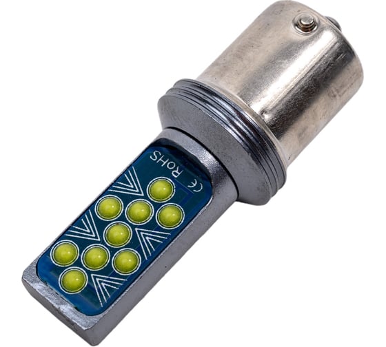 Автолампа SKYWAY диод S25 (P21W) 12V 18 COB диодов BA15s, 1-конт. белая S08201530