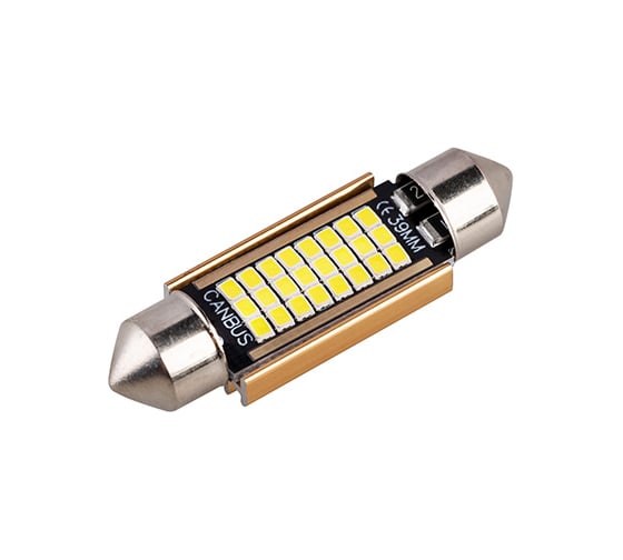 Автолампа SKYWAY диод T11(C5W) 12V 24SMD диодов, 1-конт. 39мм белая, салон S08201487