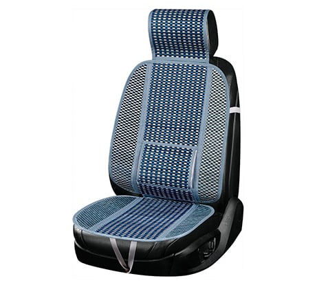 Накидка для сиденья SKYWAY Summer-04 с поддержкой спины, бамбук синий, 1 шт. S01302049