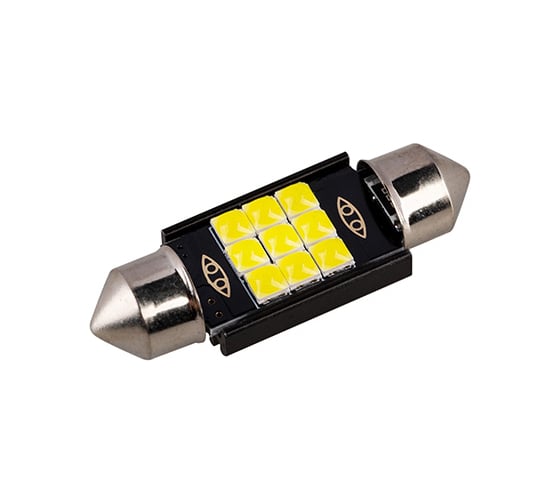 Автолампа SKYWAY диод T11(C5W) 12V 9SMD диодов, 1-конт. 36мм белая салон, номер S08201490