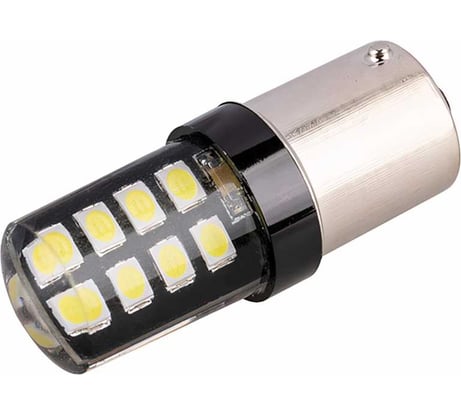 Автолампа SKYWAY диод S25 (P21W) 12/24V 16 SMD диодов 1-конт BA15s белая, 2 шт. S08202072