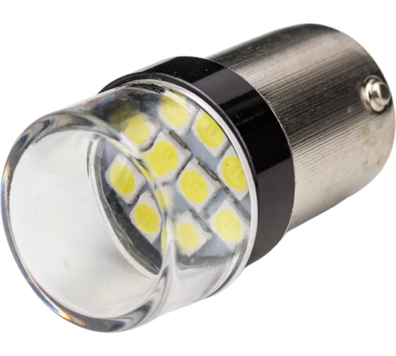 Автолампа SKYWAY диод, S25 (P21W), 12 В, 10 SMD диодов, BA15s, 1-конт., белая S08201527
