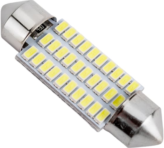 Автолампа SKYWAY диод T11(C5W) 12V 30SMD диодов 1-конт 36мм, белая салон S08201495