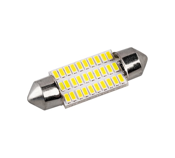 Автолампа SKYWAY диод T11(C5W) 12V 30SMD диодов 1-конт 36мм, белая салон S08201495