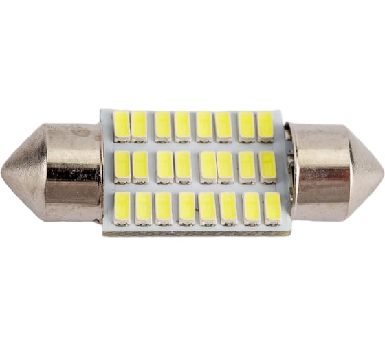 Автолампа SKYWAY диод T11(C5W) 12V 24SMD диодов 1-конт. 31мм, белая салон S08201494