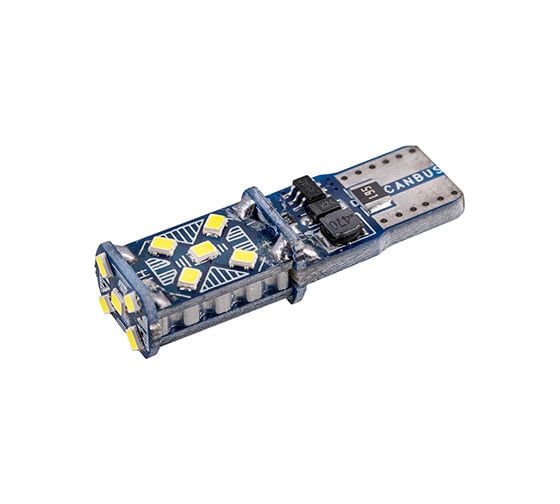 Автолампа SKYWAY диод, T10 (W5W), 12 В, 15 SMD диодов, без цоколя, 1-конт., белая S08201503 1