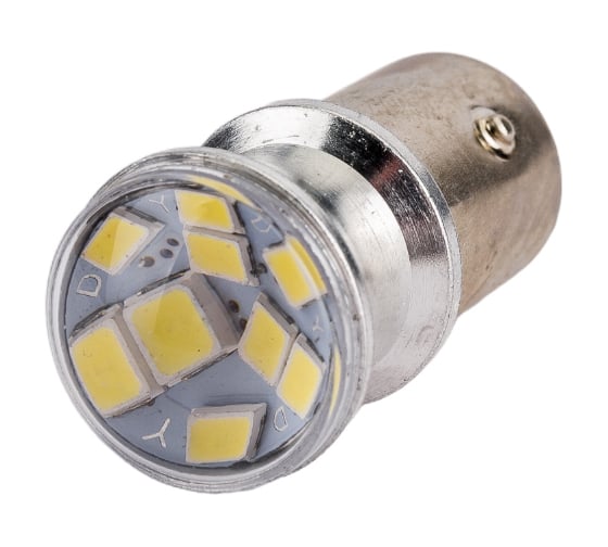 Автолампа SKYWAY диод S25 (P21/5W) 12V 9 SMD диодов 2-конт BAY15d белая, 2 шт. S08201522