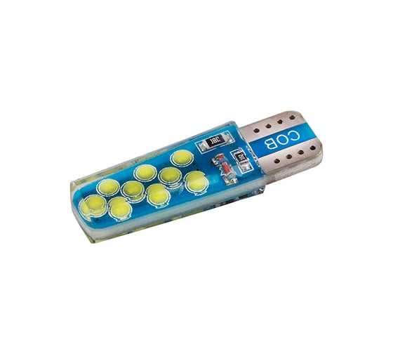 Автолампа SKYWAY диод, T10 (W5W), 12 В, 18 COB диодов, без цоколя, 1-конт., белая S08201515 1