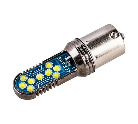 Автолампа SKYWAY диод, S25 (P21W), 12 В, 18 COB диодов, BA15s, 1-конт., белая S08201531