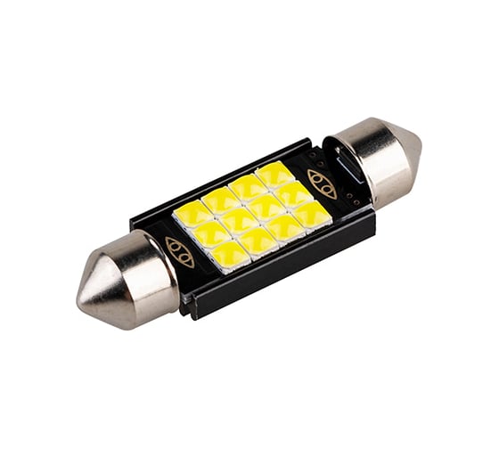 Автолампа SKYWAY диод T11(C5W) 12V 12SMD диодов 1-конт. 39мм, белая салон S08201491 1