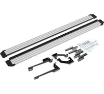 Порог-площадка Rival Slim silver S173AL + комплект крепежа к порогам, RIVAL, Renault Kaptur 2016-2020 S173AL.4703.1