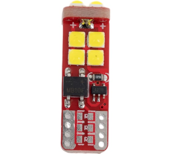 Автолампа SKYWAY диод T10 (W5W) 12-24V 12 SMD диодов, без цоколя 1-конт. S08202078