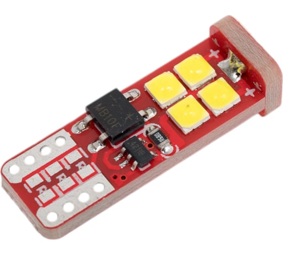 Автолампа SKYWAY диод T10 (W5W) 12-24V 12 SMD диодов, без цоколя 1-конт. S08202078