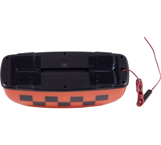 Фонарь DolleX ТАКСИ шашечки 250x105x95мм, 4 магнита, 3 светодиода, оранжевый FTX-03