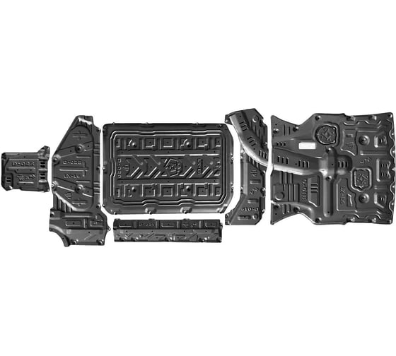 Комплект защиты днища автомобиля+ комплект крепежа Rival Алюминий, Lixiang L6; 2025-; 1.5PHEV; 4WD; АКПП K333.0408.1