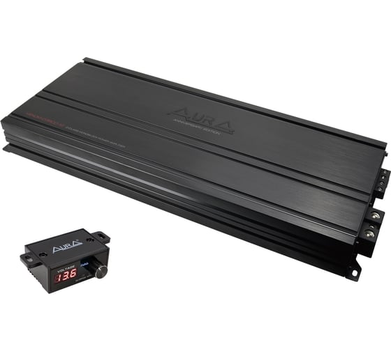 Усилитель AurA 1-канальный 1х1200Вт 4?, 1х2300Вт 2?, 1x3500 1? RMS, 20—250Hz, 480x190х57мм VENOM-D3500-AE