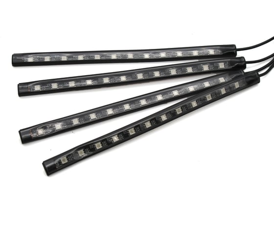 Подсветка салона Вымпел USB (4 планки по 12Led, 8 цветов, светомузыка, пульт) 4090