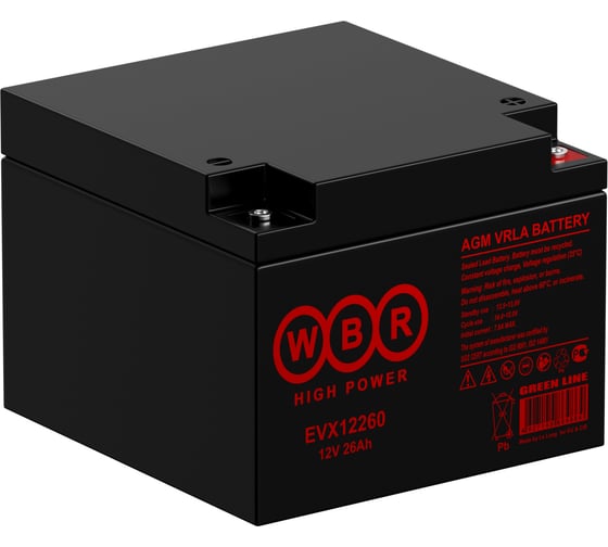 Аккумулятор тяговый WBR EVX12260S 12В 26 Ач УТ-00001338