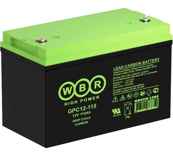 Аккумуляторная батарея карбоновая WBR GPC12-115 12В 115 Ач УТ-00001363