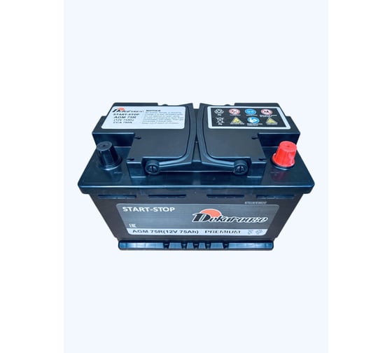 Аккумулятор автомобильный AGM Dekarouse, 75 А·ч, 780 А, 278×175×190 AGM 75R