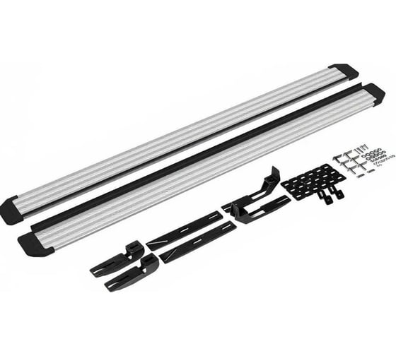 Порог-площадка Rival Slim black S173ALB + комплект крепежа к порогам, RIVAL, Toyota Rav4 2013-2015; 2015-2019 S173ALB.5705.1