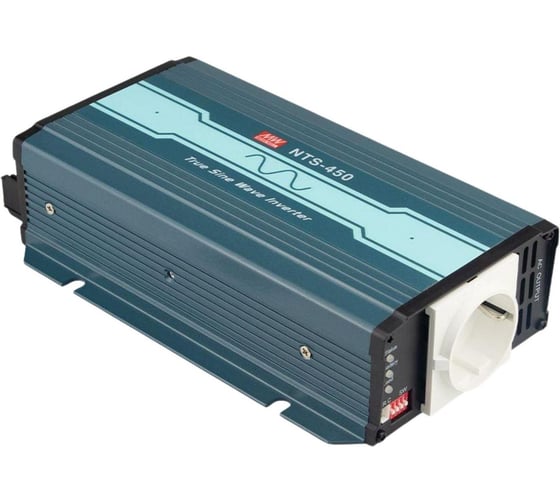 Инвертор MEAN WELL NTS-450-224EU 24В, 200-240В, 450Вт автомобильный с многоуровневой защитой, переключаемым выходным напряжением, встроенным вентилятором и чистым синусом 5303541
