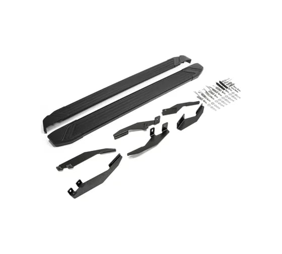 Порог-площадка Rival Slim black S173ALB + комплект крепежа к порогам, RIVAL, Ssang Yong Actyon 2010-2013-2021 S173ALB.5303.2