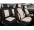 Накидки PSV 5D Vektor Alcantara Sport черно-бежевые, белая отстрочка, комплект на весь салон, алькантара 138688 1