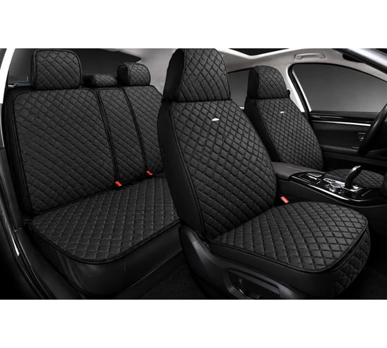 Накидки PSV 5D Len Sport черные, черная отстрочка, комплект на весь салон, лен 138655
