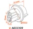 Патрон AIRLINE 2 pin, с проводами, для лампы P27/7W 3156 AECC109 7